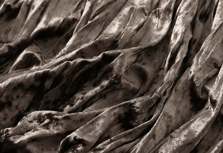 metallic crinkled pleated maxi skirt – ASTRAYA