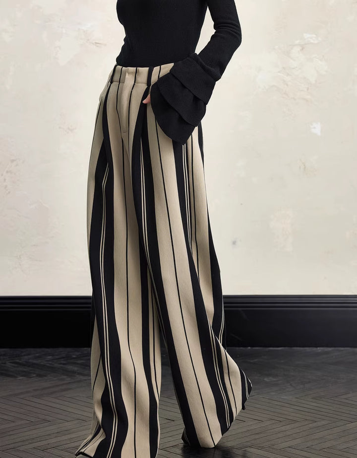 Geplooide top met uitlopende mouwen en maxi-rok set met tailleband – Rosiny 