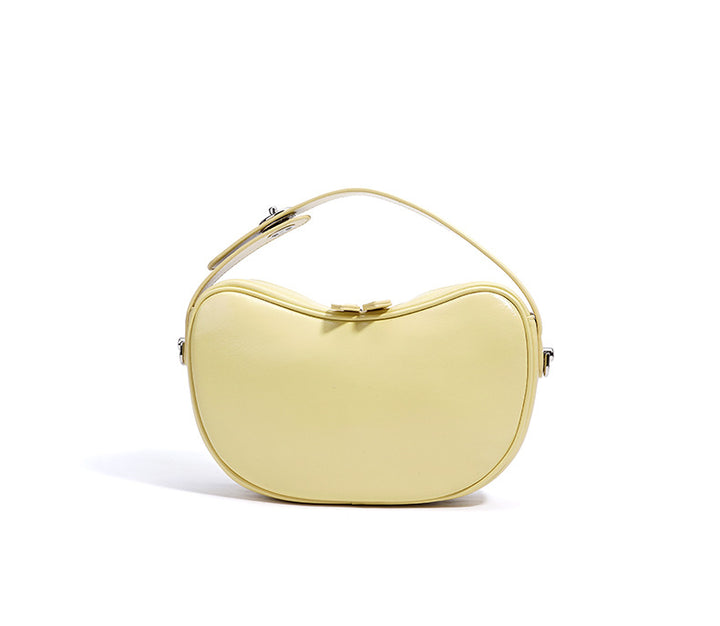 编织藤条手提包，配有双层皮革手柄 – LÉONIE 