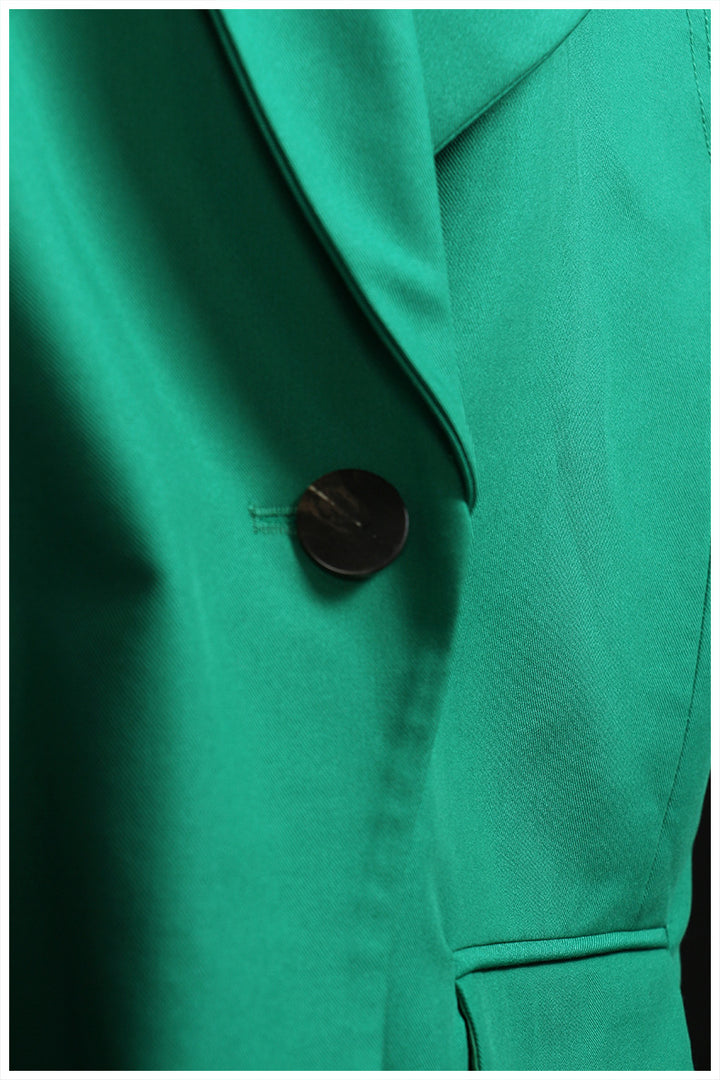 asymmetric sleeveless tailored blazer – EMERALD