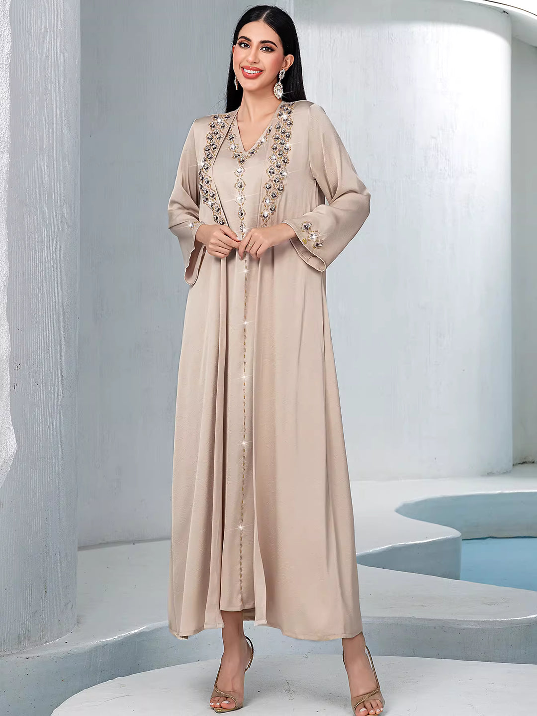 Elegant Long Sleeve Maxi Dress – AURORA