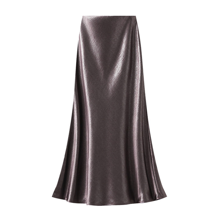 glossy satin mermaid maxi skirt – MIRABEL