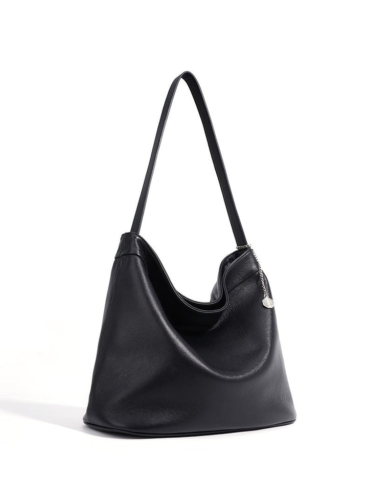 gewebte Rattan-Tragetasche mit doppelten Ledergriffen – LÉONIE 