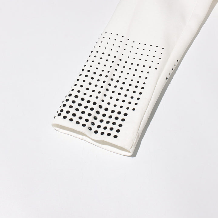 Plissiertes Oberteil mit ausgestellten Ärmeln und Maxirock-Set mit Taillengürtel – Rosiny 