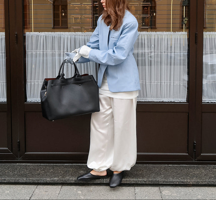 structured asymmetry blazer with sculpted sleeves – ARLETTE