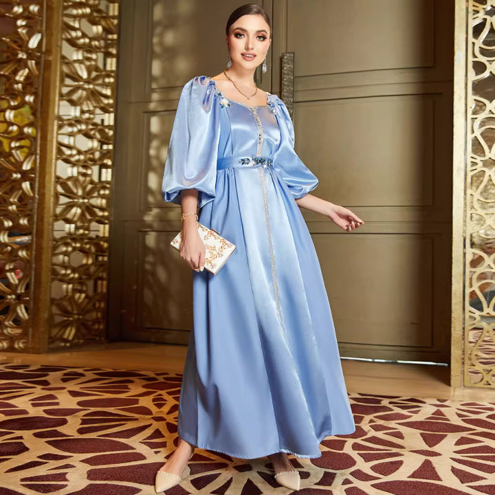 Minimal Long Sleeve Maxi Dress with Soft Flow – SELENE