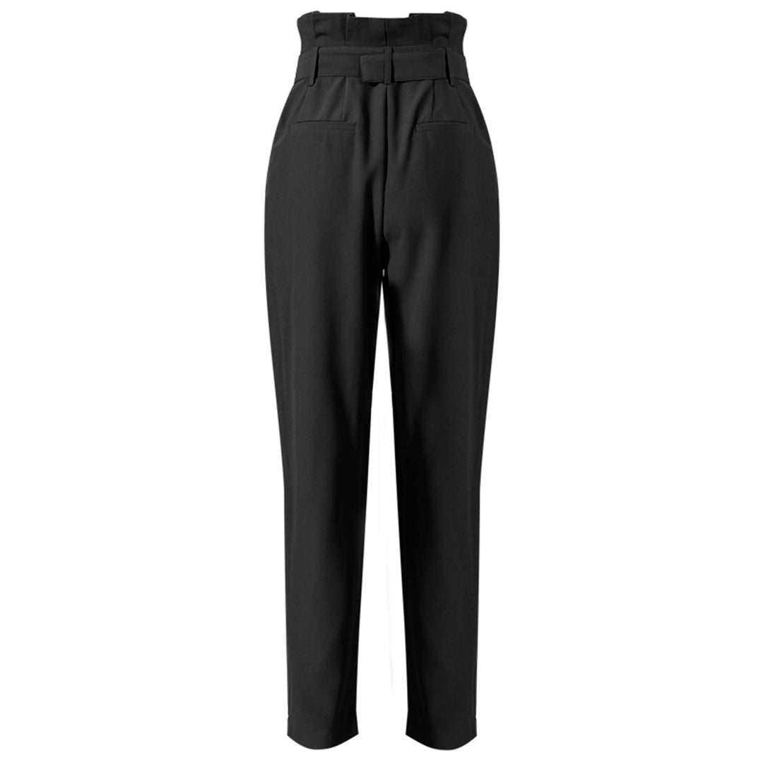 op maat gemaakte flare-pak met satijnen pofmouwen – VALENCIA 