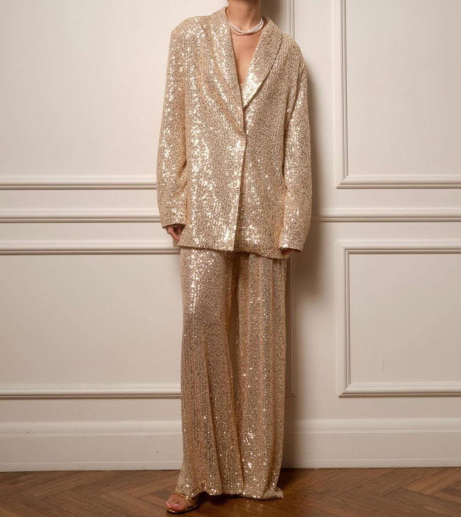 sequined oversized blazer suit – GURORA
