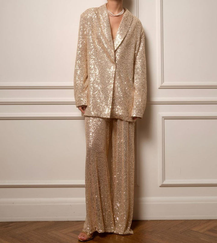 sequined oversized blazer suit – GURORA