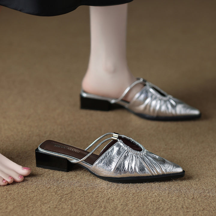 Geplooide top met uitlopende mouwen en maxi-rok set met tailleband – Rosiny 