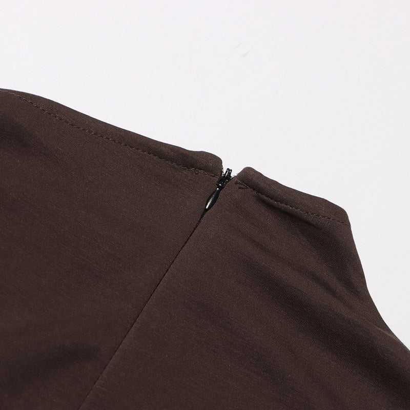 sleeveless A-line mini dress with structured seams – LEXA