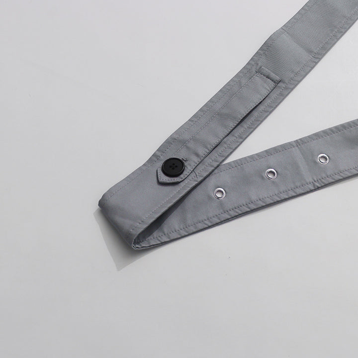 Plissiertes Oberteil mit ausgestellten Ärmeln und Maxirock-Set mit Taillengürtel – Rosiny 