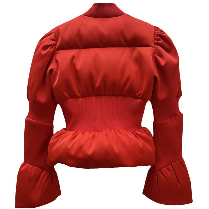 cropped padded jacket with structured panels – LUMINA