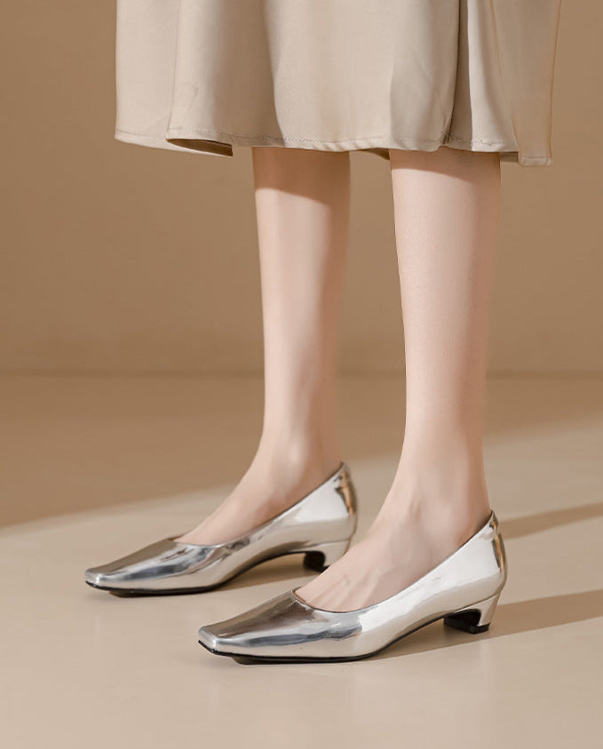 low-heel pumps with square toe - CELINALO