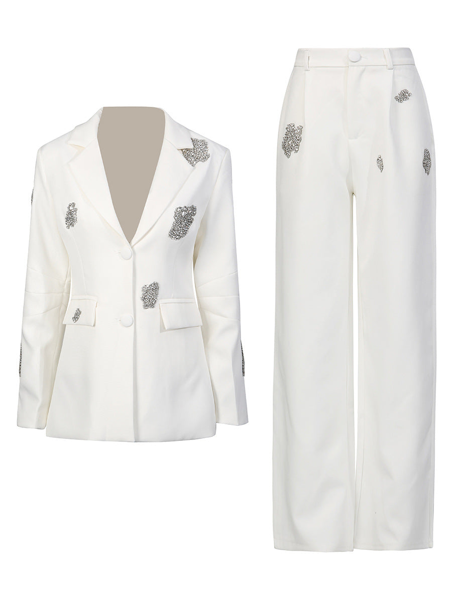 Embellished Tailored Blazer Suit – JEWEL