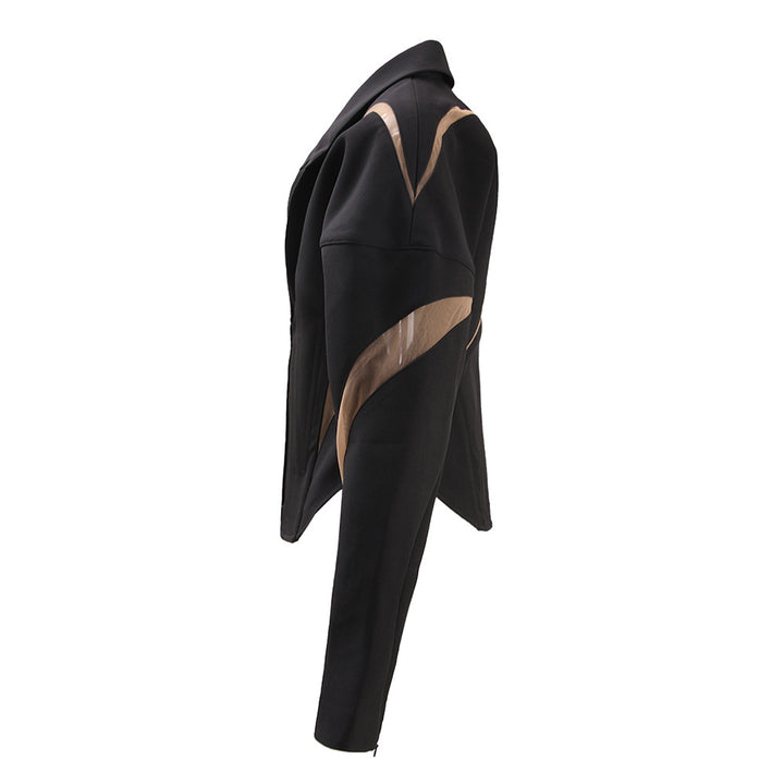 tailored jacket with sheer cutout panels – VEGADI