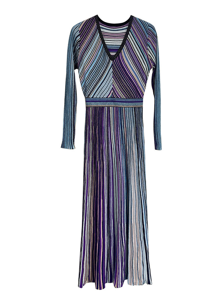 Haut à manches évasées plissées et ensemble jupe longue avec ceinture à la taille – Rosiny 