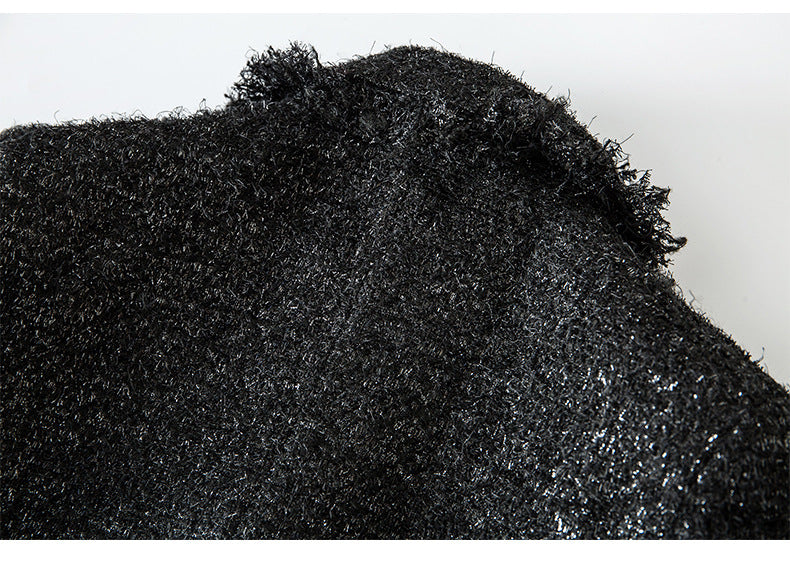 Plissiertes Oberteil mit ausgestellten Ärmeln und Maxirock-Set mit Taillengürtel – Rosiny 