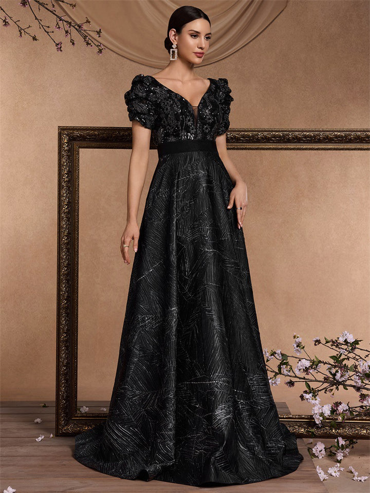 Haut à manches évasées plissées et ensemble jupe longue avec ceinture à la taille – Rosiny 