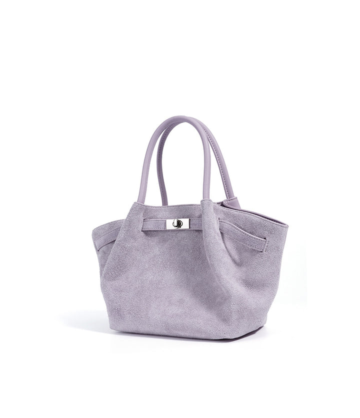 geweven rieten draagtas met dubbele leren handvatten – LÉONIE 