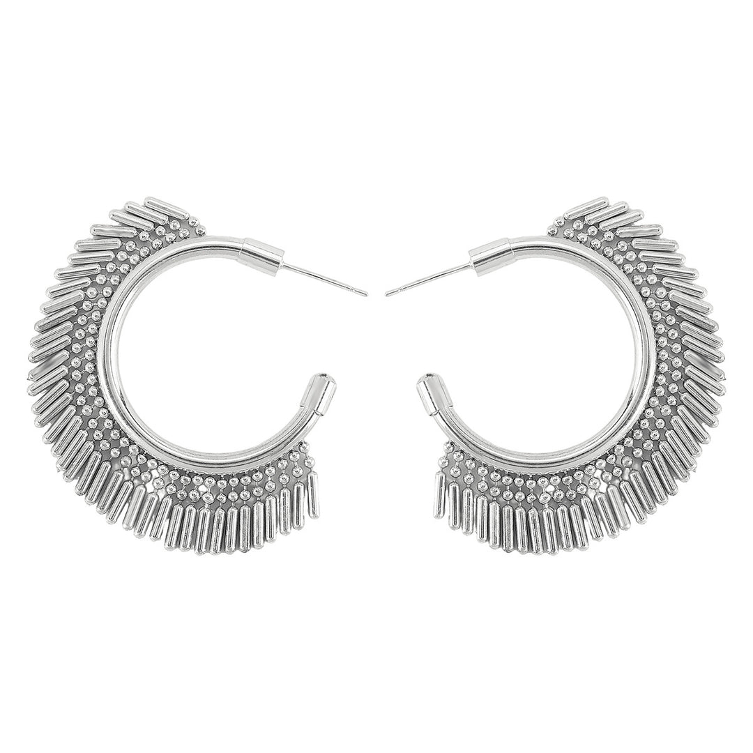 أقراط دائرية بتفاصيل هامشية مزخرفة - نوفازلا