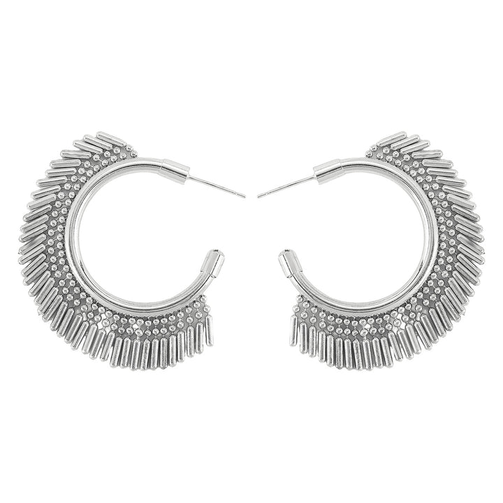 أقراط دائرية بتفاصيل هامشية مزخرفة - نوفازلا