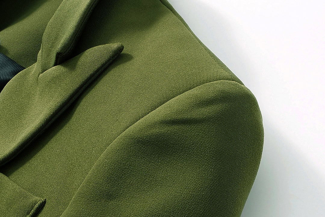 Geplooide top met uitlopende mouwen en maxi-rok set met tailleband – Rosiny 