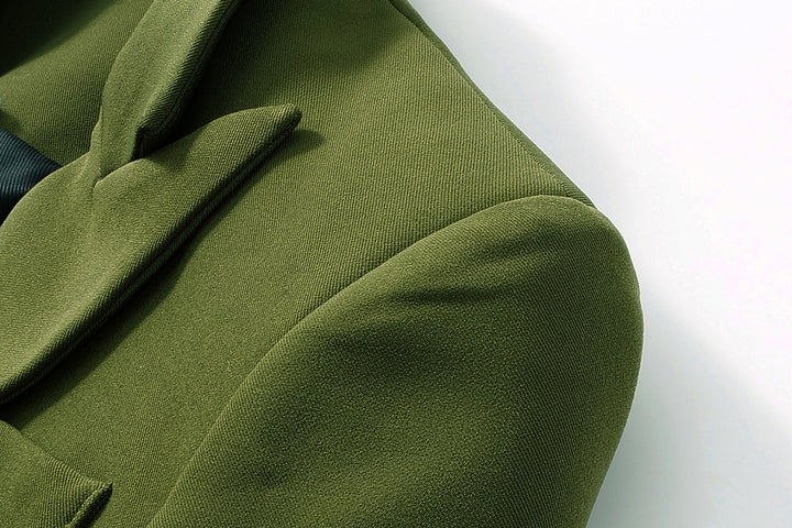 Geplooide top met uitlopende mouwen en maxi-rok set met tailleband – Rosiny 