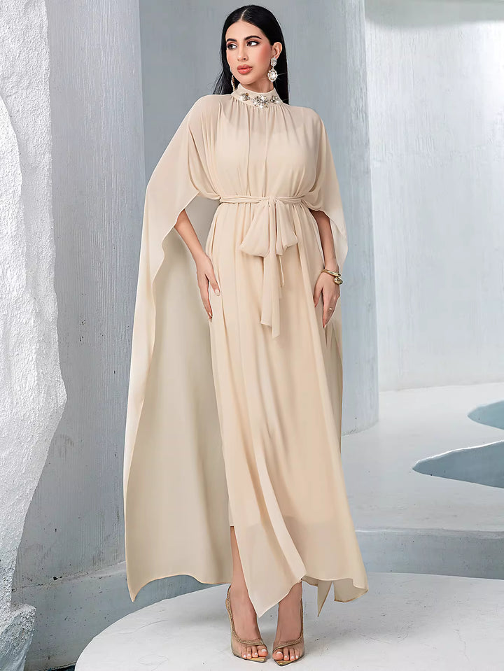 soft-draped evening dress with sculpted waist – ISADORA