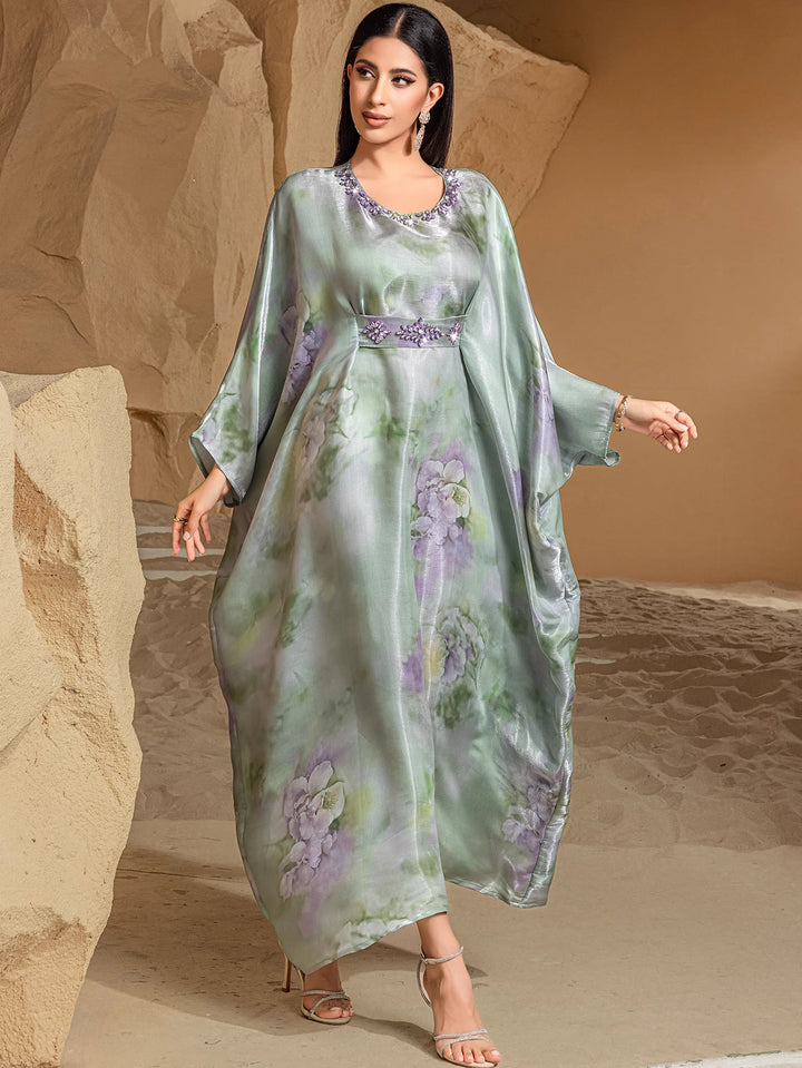 定制喇叭套装，配缎面泡泡袖 - VALENCIA 