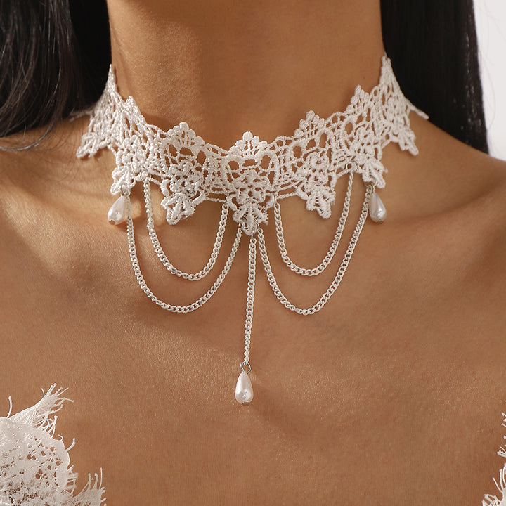 多彩链项链，带有珐琅海洋饰物 - CORALIA 