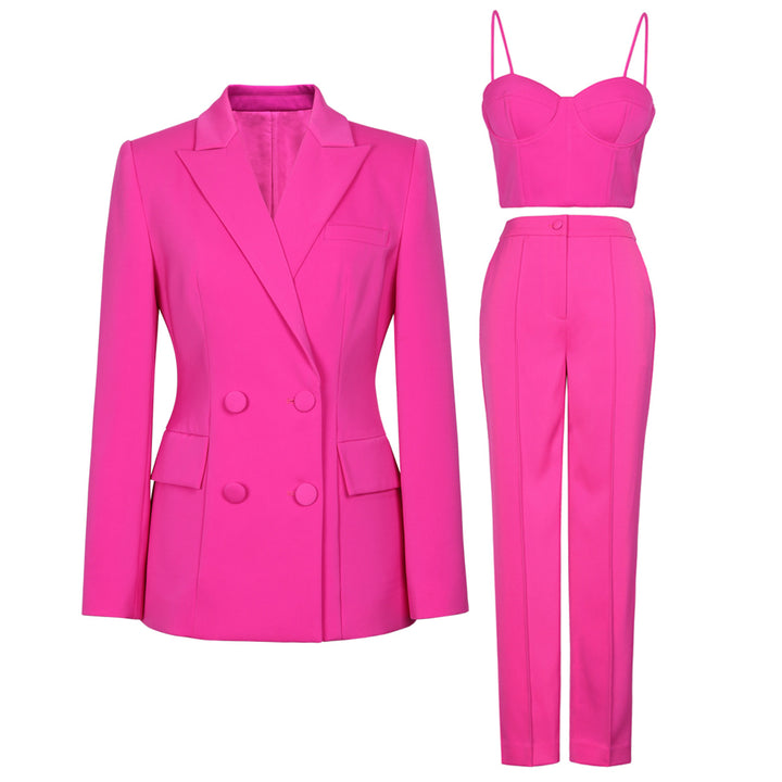 tailored three-piece suit set with corset top – VALENTINA