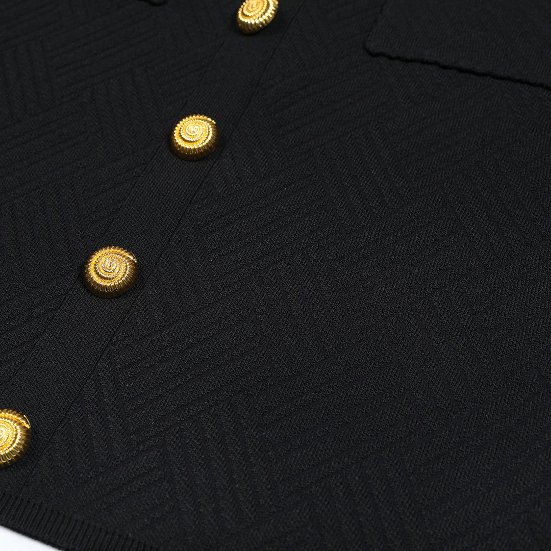 褶皱喇叭袖上衣和高腰裙套装，配腰带 – Rosiny 