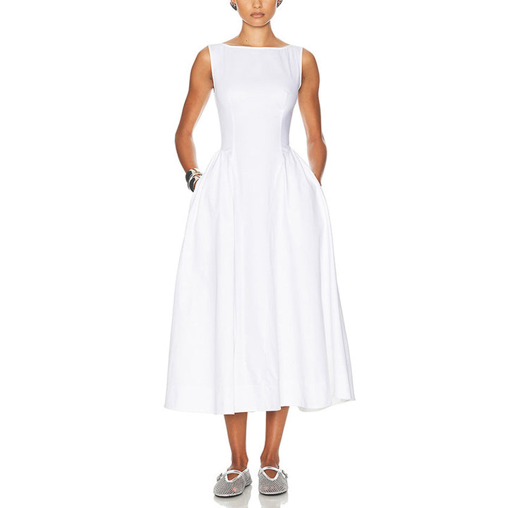 Plissiertes Oberteil mit ausgestellten Ärmeln und Maxirock-Set mit Taillengürtel – Rosiny 