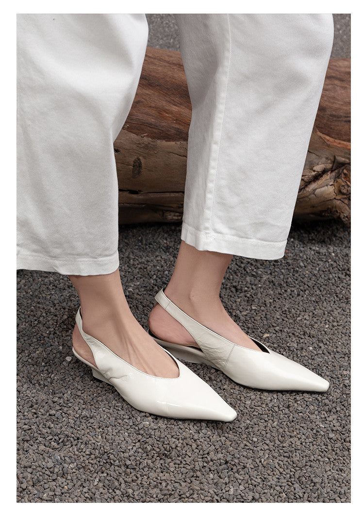 حذاء بكعب مفتوح من الخلف ومقدمة مدببة - أوراري