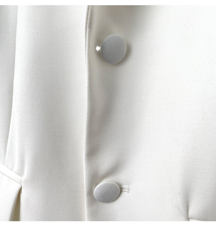 tailored blazer with oversized ruffle sleeve – OPHELIAXIN