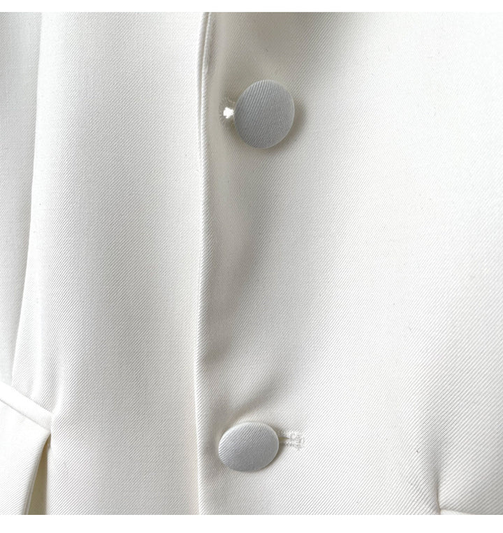 tailored blazer with oversized ruffle sleeve – OPHELIAXIN