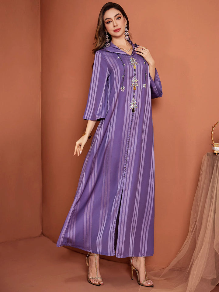 定制喇叭套装，配缎面泡泡袖 - VALENCIA 