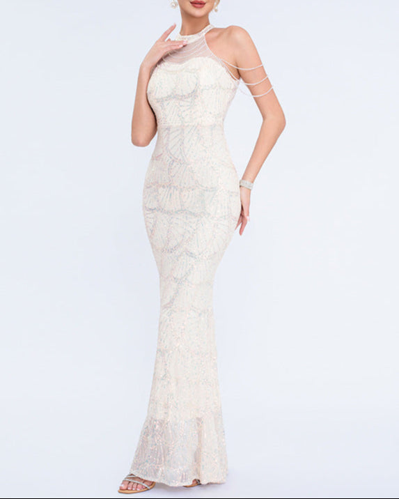 Geplooide top met uitlopende mouwen en maxi-rok set met tailleband – Rosiny 