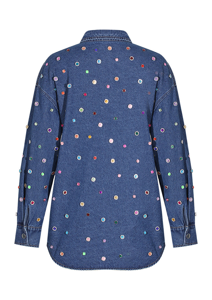 denim set with multicolor crystal embellishments – AURORA