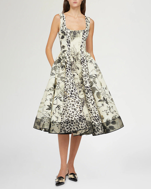 Geplooide top met uitlopende mouwen en maxi-rok set met tailleband – Rosiny 