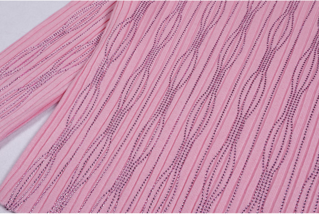 بلوزة محبوكة بأكمام طويلة وملمس شفاف - نوراترو