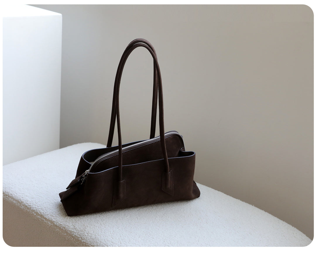 حقيبة كتف من جلد الغزال الناعم - نيرمن