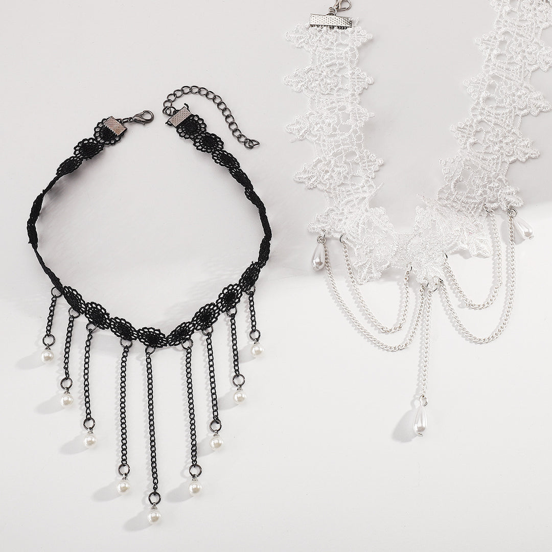 多彩链项链，带有珐琅海洋饰物 - CORALIA 