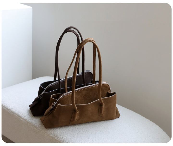 حقيبة كتف من جلد الغزال الناعم - نيرمن