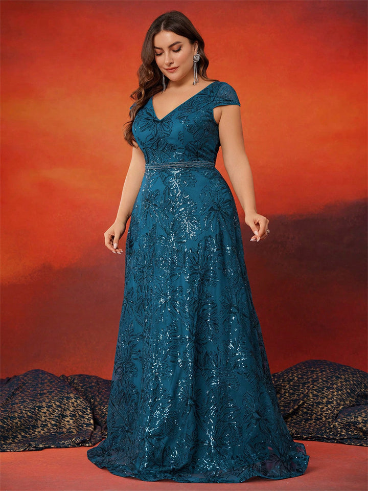 Geplooide top met uitlopende mouwen en maxi-rok set met tailleband – Rosiny 