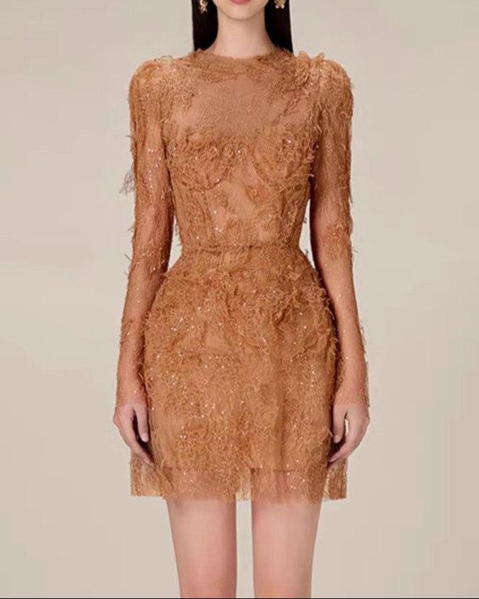 Geplooide top met uitlopende mouwen en maxi-rok set met tailleband – Rosiny 