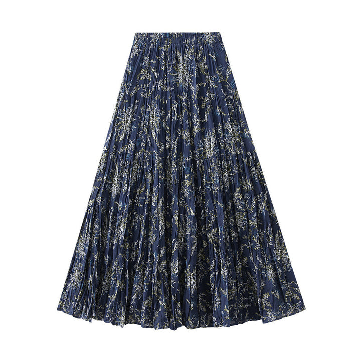 tiered abstract-print maxi skirt – AURORA