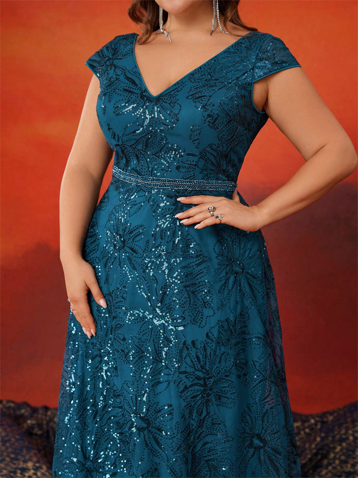 Geplooide top met uitlopende mouwen en maxi-rok set met tailleband – Rosiny 