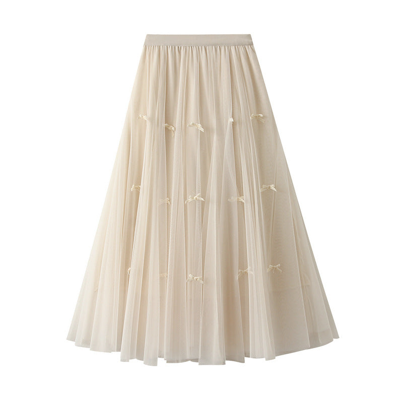 layered tulle skirt with mini velvet bows – ÉCLAT